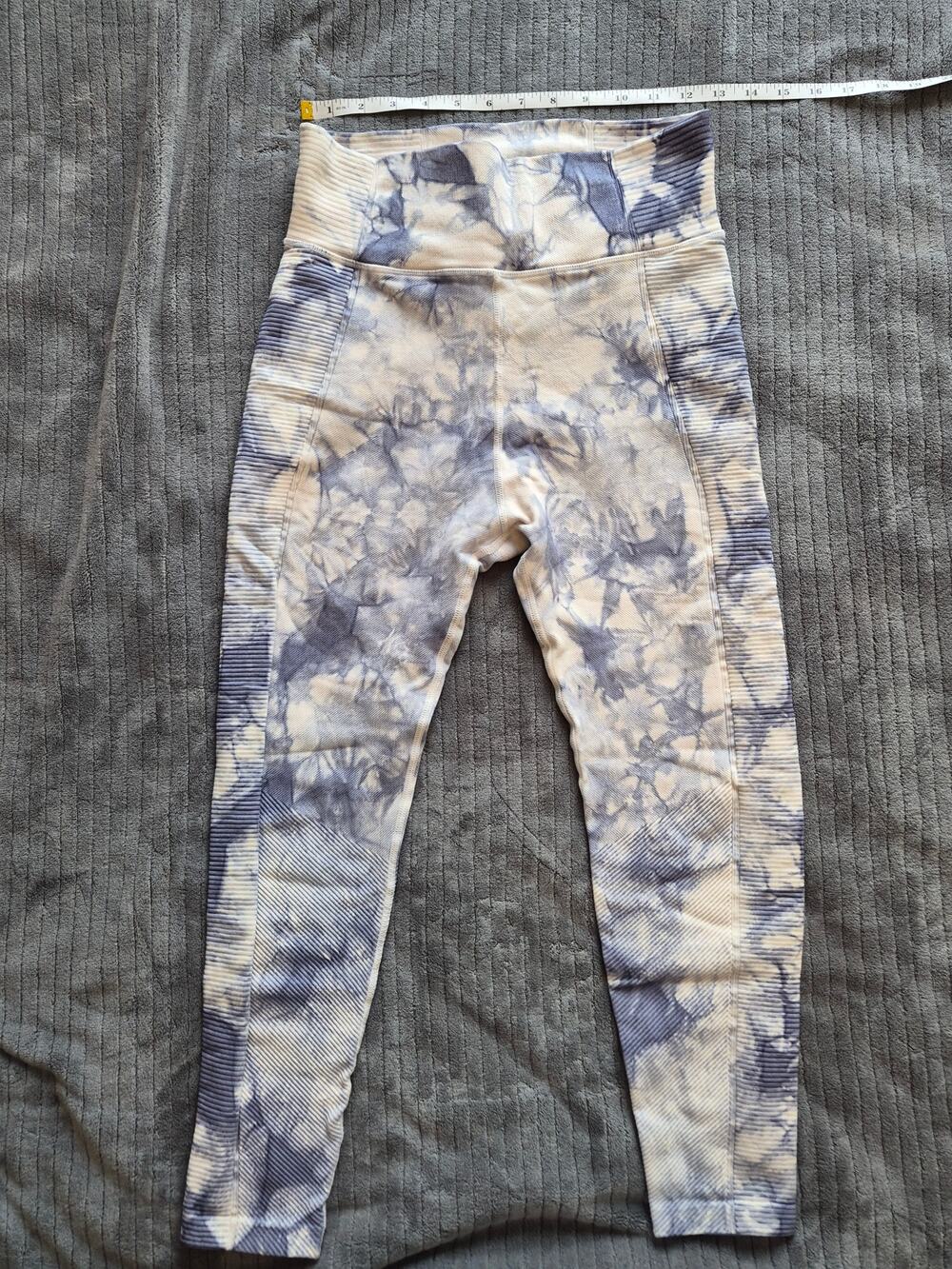 Aerie Offline Tie Dye Ribbed Seamless High Waisted Leggings Sz L